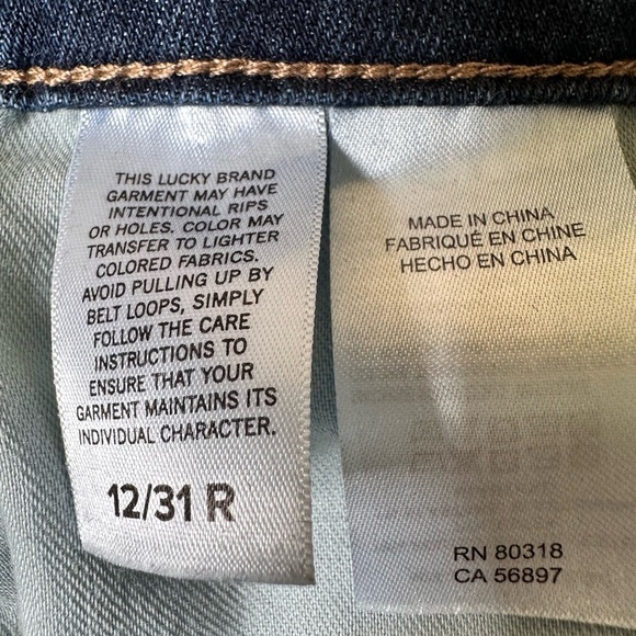 Lucky Brand Lolita Boot low-rise bootcut flare jeans – dark wash, sz 12/31R - Picture 6 of 7